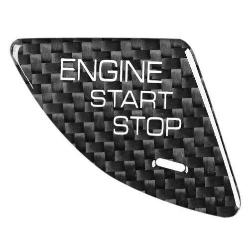 Garniture De Couvercle De Bouton De Démarrage Moteur En Fibre De Carbone Pour Cadillac Ats/Ats-L-Noir Noir