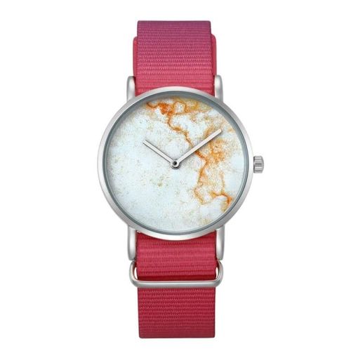 Montre À Quartz Étanche Pour Femmes À Motif Papillon-Boîtier En Alliage D'argent,Bracelet En Nylon