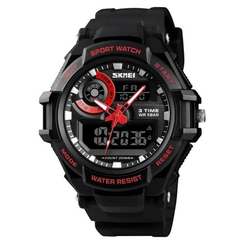 Montre De Sport Numérique Pour Homme-Étanche,Multifonctionnelle,Rouge-Skmei 1357 Rouge