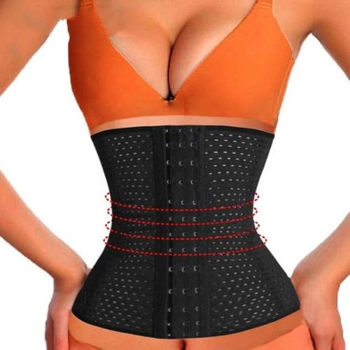 Ceinture Corset De Mise En Forme Du Ventre-13 Boucles Creuses,Soutien Post-Partum,Xl Noir Noir,Xl