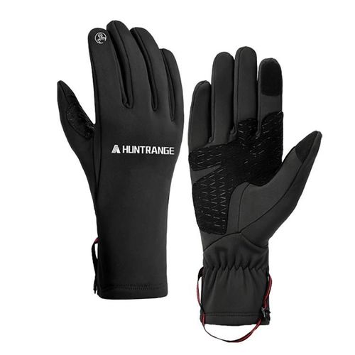 Gants D'équitation Coupe-Vent Imperméables À Écran Tactile-Plus Velvet,Noir | Huntrange Noir
