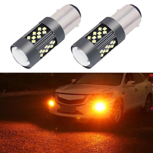 1157 Phares Antibrouillard Led-12v 7w Feux De Voiture Orange-Paire De Lumière Orange