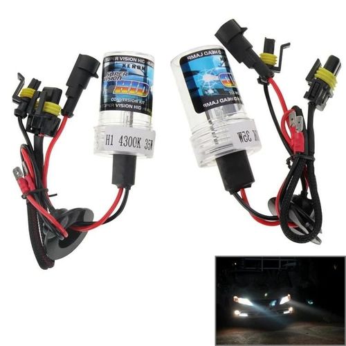 Ampoules De Phares Xénon Hid-35w H1 Étanches,Température De Couleur 4300k,Paquet De 2