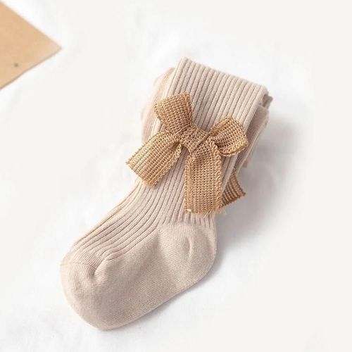Collants Fille-Collants En Tricot Noeud Pour 2-4 Ans,Milk Brown Par Milk Brown,L 2-4 Ans