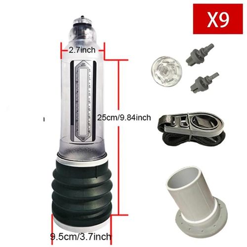 Pompe À Pénis Mâle Pompe À Vide D'eau Pour Hommes Pompe D'agrandissement Du Pénis Extension De Bite Exercices De Coq Pompe Gland Formateur Adultes Jouets Sexuels--X9