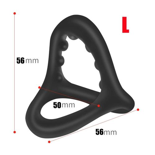 Anneau De Pénis En Silicone Super Doux, Boule D'éjaculation Retardée, Civière Du Scrotum, Triple Cockring, Verrouillage Du Sperme Du Testicule, Jouet Sexuel Bdsm Pour Hommes--3 Holes-13 L