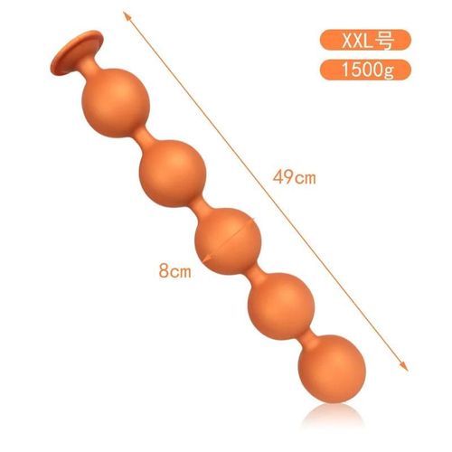 Énorme Plug Anal 9cm Perles Anales 100% Silicone Liquide Boules Anales Souples Gros Godemichet Anal Masseur De Prostate Jouets Sexuels Pour Adultes Pour Hommes--5 Balls Xxl