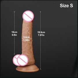 Godemiché Réaliste Pour Femmes, 22.5cm, Jouets Sexuels Anaux, Énorme Pénis Faux Avec Ventouse, Point G Flexible, Arbre Et Boule Incurvés--S