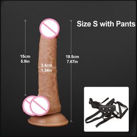 Godemiché Réaliste Pour Femmes, 22.5cm, Jouets Sexuels Anaux, Énorme Pénis Faux Avec Ventouse, Point G Flexible, Arbre Et Boule Incurvés--S With Pant