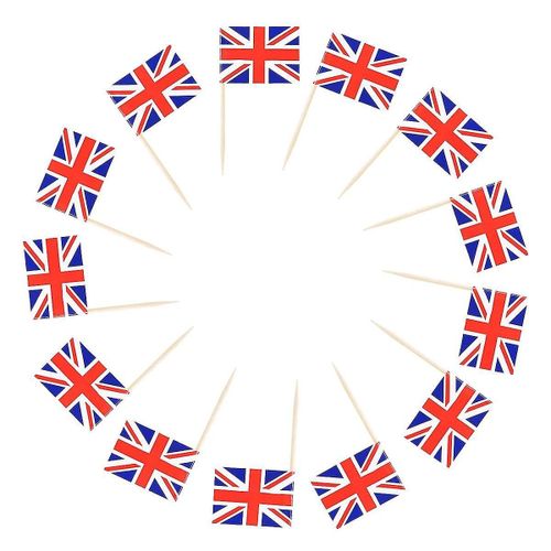 Décorations De Gâteaux Luoem Drapeau De L'angleterre - Lot De 100 Pour Gâteaux Et Cupcakes