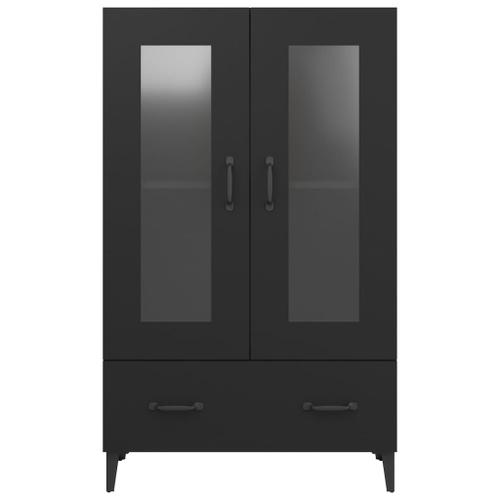 Vidaxl Buffet Haut Noir 70x31x115 Cm Bois D'ingénierie