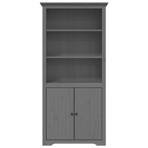 Vidaxl Bibliothèque Bodo Gris 82x40x173 Cm Bois De Pin Massif