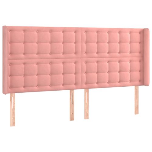Vidaxl Sommier Tapissier Avec Matelas Et Led Rose 180x200 Cm Velours