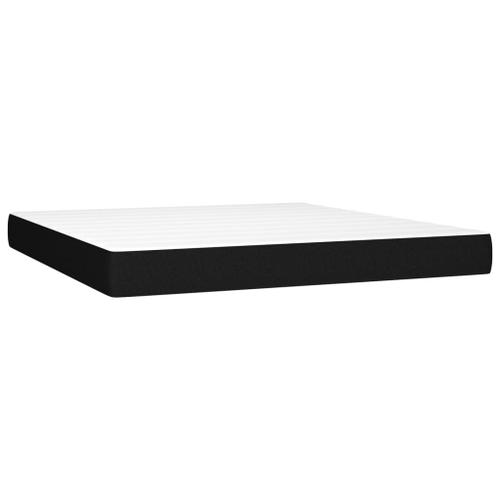 Vidaxl Sommier Tapissier Avec Matelas Et Led Noir 180x200 Cm Tissu