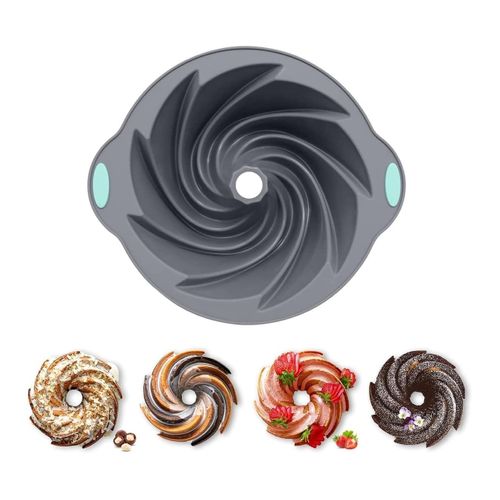 Moule À Gâteau En Silicone À Motif Spirale - Moule Antiadhésif De Qualité Alimentaire Pour La Cuisson, Le Four, Le Micro-Ondes Et Le Congélateur