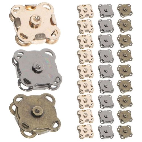 Boutons Pression Magnétiques À Coudre De Qualité Supérieure - Couleurs Assorties, 30 Paires, Durables Et Polyvalents Pour Vos Projets De Bricolage