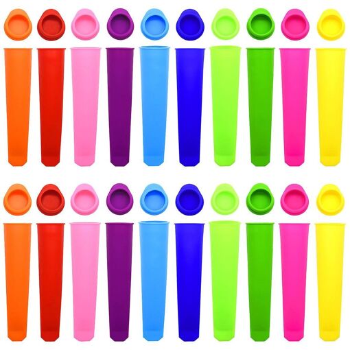 Moules À Glace Réutilisables En Silicone Multicolores - 20 Pièces Pour Glaces Glacées