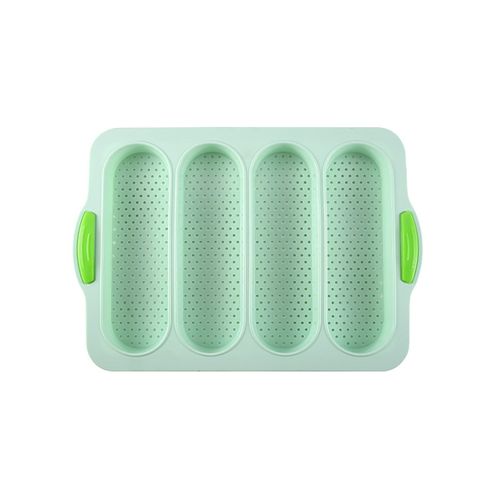 Plaque De Cuisson Pour Baguettes En Silicone 4 Grilles - Qualité Alimentaire, Antiadhésive, Passe Au Lave-Vaisselle, 34 Cm X 23,8 Cm