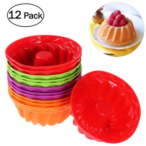 Moules À Gâteaux Ronds En Silicone Ounona - Qualité Alimentaire, Antiadhésifs, 6,5 Cm, Compatibles Four Et Micro-Ondes