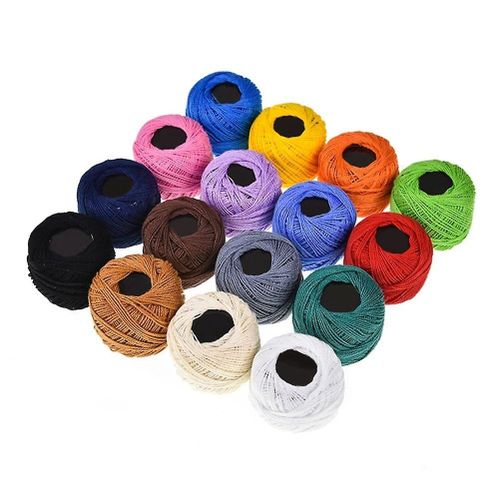 Fils À Broder Au Point De Croix 16 Couleurs ¿ Polyester De Haute Qualité Pour Travaux Manuels, Couture Et Bricolage
