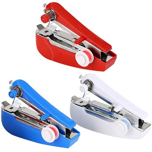 Machine à coudre manuelle compacte pour réparations rapides - Portable, légère, idéale pour les voyages - Lot de 3