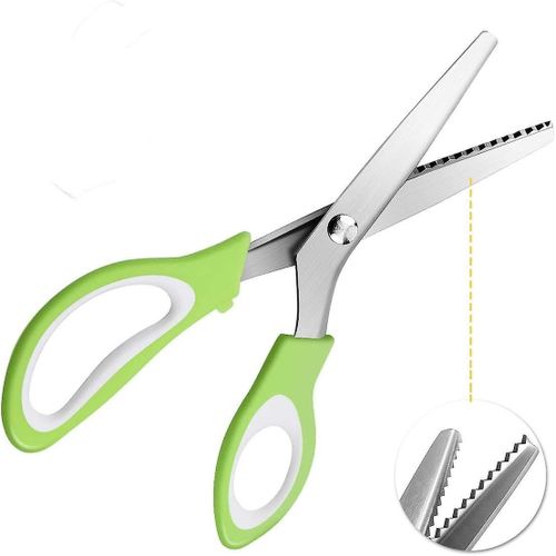 Ciseaux Dentelés Baban Pour La Coupe De Tissus Tissés, De Tissus D'ameublement Et D'objets Artisanaux - Manche Ergonomique, Lames En Acier Inoxydable