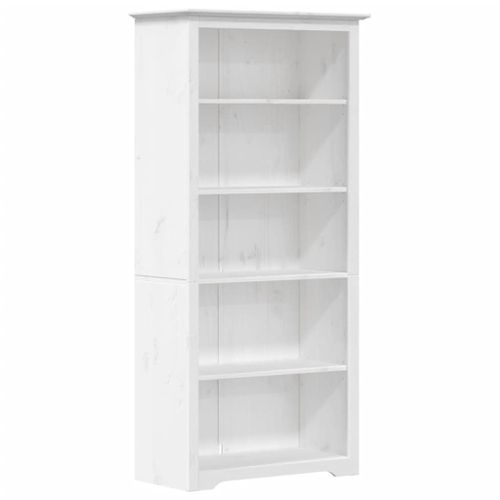 Vidaxl Bibliothèque Bodo Blanc 82x40x173 Cm Bois Pin Massif 5 Niveaux