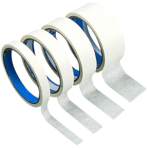 Ruban de masquage blanc de haute qualité - 4 rouleaux, différentes tailles, facile à utiliser pour les projets de bricolage et professionnels