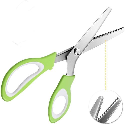Ciseaux Dentelés Baban Pour Couper Les Tissus Tissés, Manche Ergonomique, Lames En Acier Inoxydable, 240 Mm