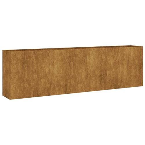Vidaxl Lit Surélevé De Jardin 280x40x80 Cm Acier Corten