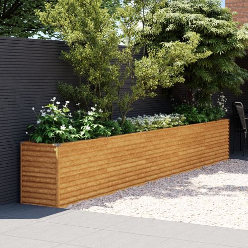 Vidaxl Lit Surélevé De Jardin 482x50x69 Cm Acier Corten