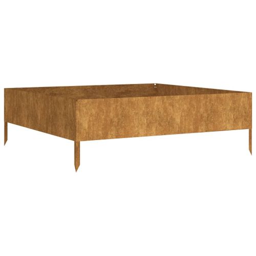 Vidaxl Lit Surélevé De Jardin 100x100x33,5 Cm Acier Corten