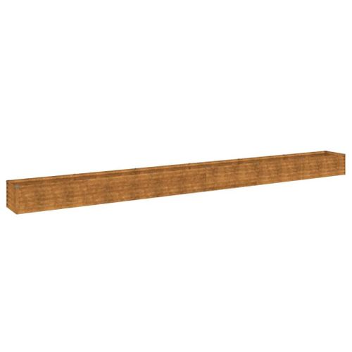 Vidaxl Lit Surélevé De Jardin 580x50x36 Cm Acier Corten