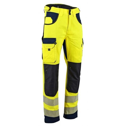 Défense Pantalon Haute Visibilité Lma Poches Genoux T46 Jaune Fluo/ Marine - 1667 T46