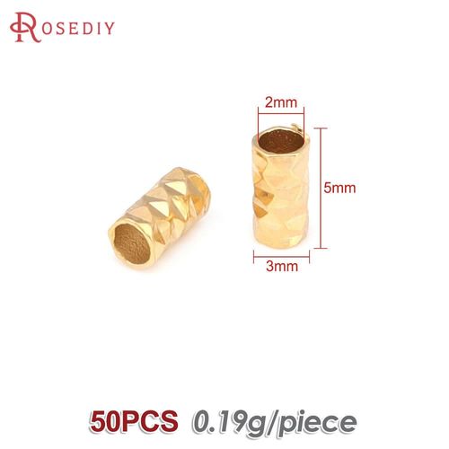 Perles D'espacement De Tube De Document En Laiton Doré 18 Carats Pour Femmes, Accessoires De Bracelets, Bijoux De Bricolage, Fournitures Exécutives