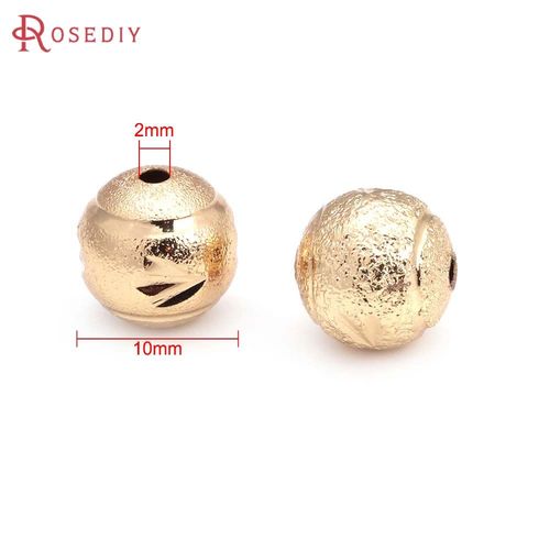 20 Pièces De Haute Qualité Couleur Champagne Or Laiton Surface Mate Perles D'espacement Rondes Bracelet Perles Bijoux Fabrication D'accessoires De Bricolage