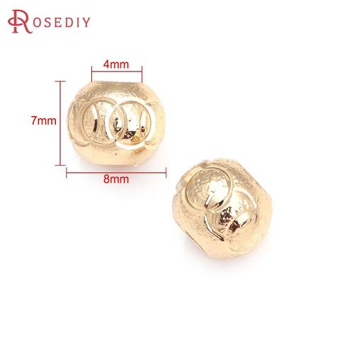 20 Pièces De Haute Qualité Couleur Champagne Or Laiton Surface Mate Perles D'espacement Rondes Bracelet Perles Bijoux Fabrication D'accessoires De Bricolage