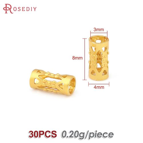 Perles D'espacement De Tube De Document En Laiton Doré 18 Carats Pour Femmes, Accessoires De Bracelets, Bijoux De Bricolage, Fournitures Exécutives