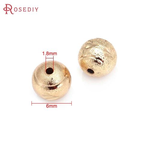 20 Pièces De Haute Qualité Couleur Champagne Or Laiton Surface Mate Perles D'espacement Rondes Bracelet Perles Bijoux Fabrication D'accessoires De Bricolage