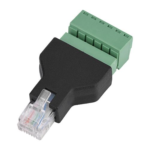 Adaptateur RJ12 6P6C à 6 Broches, Ethernet Adaptateur de borne RJ12 6P6C mâle à vis à 6 Broches, connecteur de bornier RJ12 connecteur à vis connecteur de convertisseur