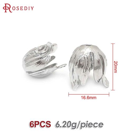 Capuchons De Fleurs En Laiton Pour Documents En Or 18 Carats Pour Femmes, Casquettes À Pampilles, Bijoux À Bricoler Soi-Même, Fournitures Exécutives, Collier, Boucles D'oreilles, Accessoires, Haute Qu