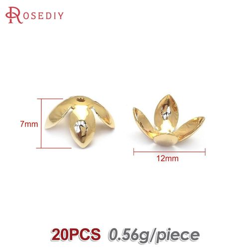 Capuchons De Fleurs En Laiton Pour Documents En Or 18 Carats Pour Femmes, Casquettes À Pampilles, Bijoux À Bricoler Soi-Même, Fournitures Exécutives, Collier, Boucles D'oreilles, Accessoires, Haute Qu