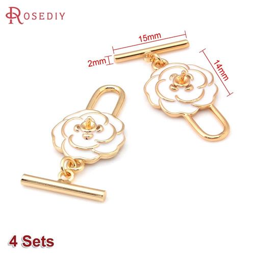 Fermoirs Géométriques En Laiton Doré 18 Carats, Fermoirs Pour Bracelets Allergiques, Bijoux, Fournitures De Bricolage, Accessoires De Bricolage