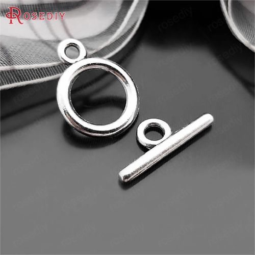 Fermoirs En Alliage De Zinc En Forme De O, 12mm, Couleur Champagne Or, 30 Ensembles, Bracelets, Accessoires, Résultats 27391