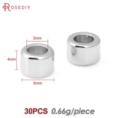 Perles D'espacement En Laiton En Forme De Tonneau, Grand Trou, Perles De Bracelet, Résultats De Fournitures Exécutives, Document Doré 256, 3x5mm, 4x6mm, 5x7mm
