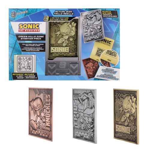 Digiplate Sonic The Hedgedog - Starter Pack (3 Cartes Metal + Stand)