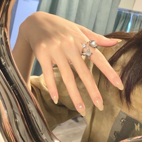 Bague Planète En Cristal Bleu Coréen Pour Femme, Réplique Moonlight, Mode Y2k, Bijoux Brillants, Cadeau De Fête D'anniversaire, Accessoires