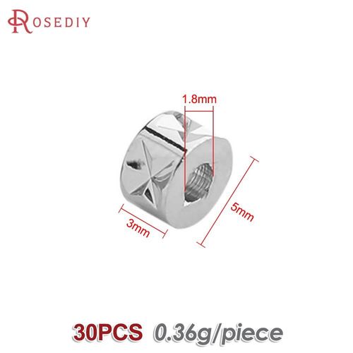 Bracelet En Laiton Doré 18 Carats Pour Femme, Motif Circulaire Rond, Perles À Grand Trou, Bijoux À Bricoler Soi-Même, Accessoires De Bracelet Exécutif
