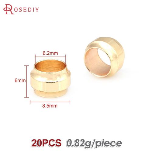 Bracelet En Laiton Doré 18 Carats Pour Femme, Motif Circulaire Rond, Perles À Grand Trou, Bijoux À Bricoler Soi-Même, Accessoires De Bracelet Exécutif