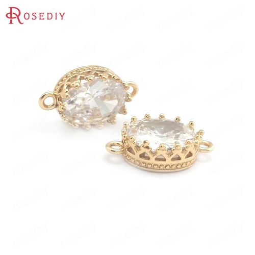 Pendentifs En Laiton Et Zircon Couleur Champagne Or De Haute Qualité, Breloque De Forme Géométrique À 2 Trous Pour La Fabrication De Bijoux, Résultats De Bricolage